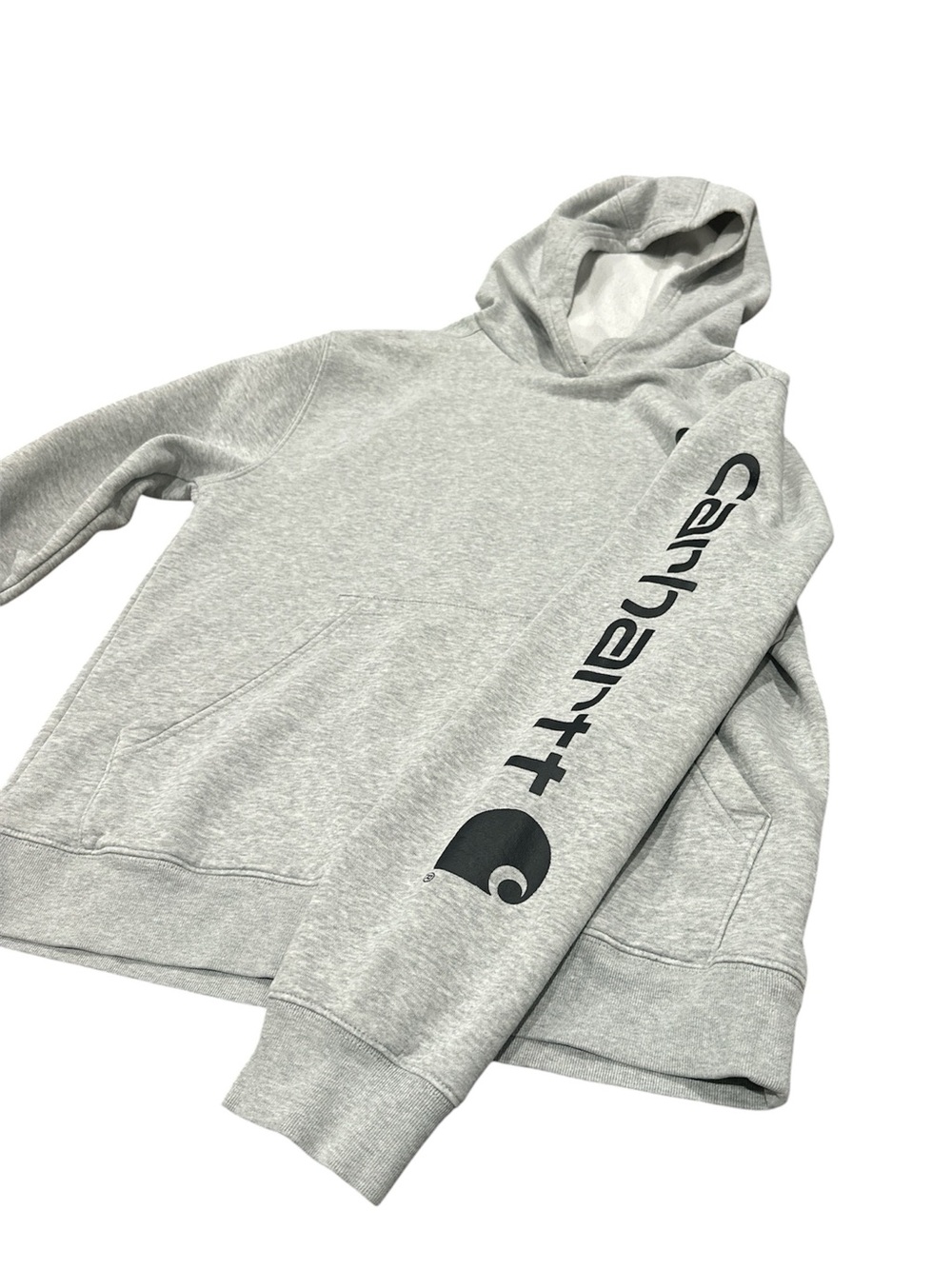 Carhartt Kids Gray Hoodie Youth Extra Large 18 20 Pullover Sweatshirt